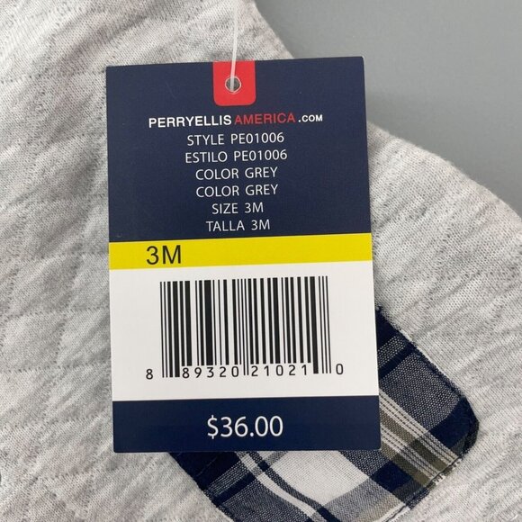 Perry Ellis America Jacket Lightweight Quilted Snap Gray 3 Month New - Picture 7 of 12